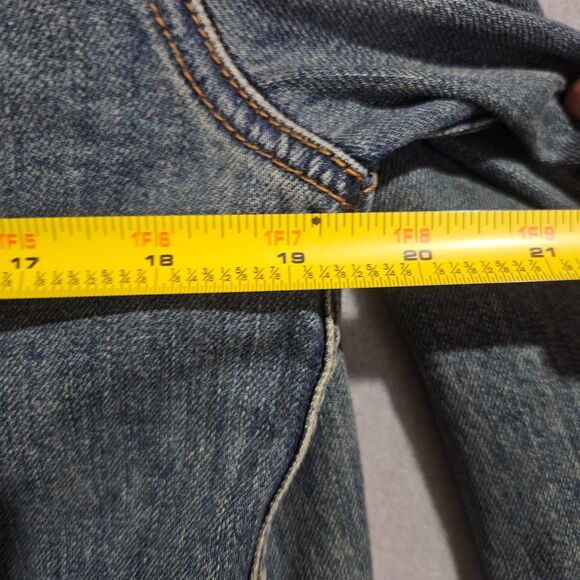 Avec Les Filles S Follow Me Jean Jacket Long Line Aged Denim Boho - Picture 8 of 9